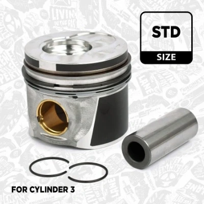 Abbildung von ET ENGINETEAM PM003300 Kolben 79,51mm für Zylinder 3 mit Kolbenringen SKODA: Fabia 2 Schrägheck, I Combi