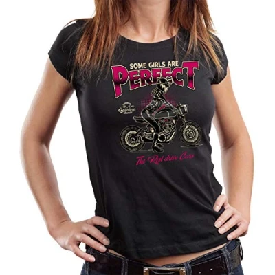 Abbildung von Gasoline Bandit Damen Biker T Shirt: Some Girls Are Perfect
