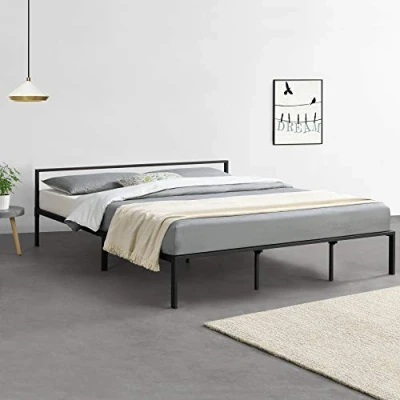 Abbildung von en.casa Metallbett, »Imatra« Bettgestell Stahlrahmen 180 x 200 cm Schwarz