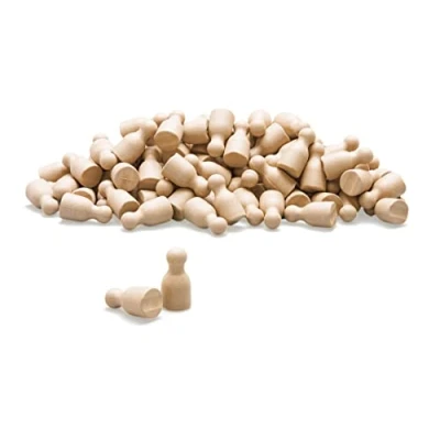 Abbildung von Wissner aktiv lernen Satz aus100 Spielfiguren/Halmakegel in naturfarben 24 x 12 mm RE Wood
