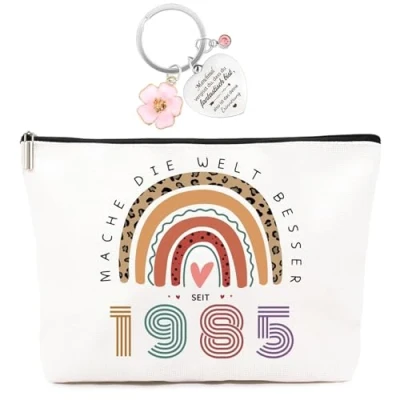 Abbildung von Geschenk 40 Geburtstag Frau Frauen Make up Tasche,Geschenke Zum Praktische Geschenkidee, Schönes Design Frau,1985