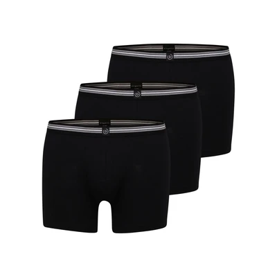 Abbildung von bugatti 3ER PACK Panties, Herren, Größe: Medium, Schwarz dunkel uni