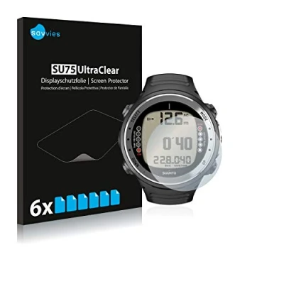 Abbildung von Savvies 6 Stück Schutzfolie für Suunto D4I Displayschutz Folie Ultra Transparent