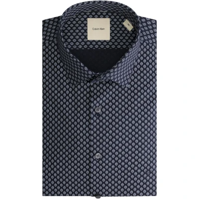 Abbildung von Calvin Klein Langarmhemd &quot;POPLIN 2TONES PRINT SLIM SHIRT&quot;, mit Logostickerei