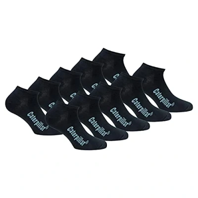 Abbildung von Caterpillar Sneaker 10 Paar Kurze Socken, knöchelhoch, aus weicher Baumwolle (Schwarz, 43 46)