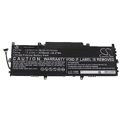Abbildung von vhbw Akku Ersatz für Asus 0B200 02760000, C41N1715 Notebook (3050mAh, 15,4V, Li Polymer)