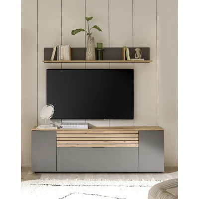 Abbildung von HBZ Lowboard &quot;BZ 5110&quot;, (1 St.), weiß oder Grau, TV Möbel bis 70 Zoll geeignet