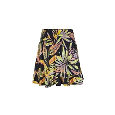 Abbildung von O&#039;NEILL Damen Lilia Smocked Skirt Rock, 39033 Black Tropical Flower, X Large