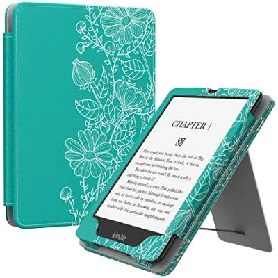 Abbildung von MoKo Hülle Kompatibel mit Kindle Paperwhite 11. Generation 2021, Slim PU Tablet Schutzhülle Auto Schlaf/Aufwach Handschlaufe für 6,8 Zoll, Signature Edition, Linie