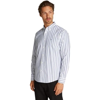 Abbildung von Tommy Hilfiger FLEX Nautical Hemd, Herren, Größe: XL, White / wedge blue