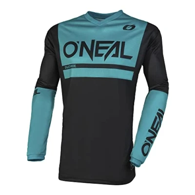 Abbildung von O&#039;NEAL Motocross Trikot Enduro MX Atmungsaktives Material, gepolsterter Ellenbogen, Passform für maximale Bewegungsfreiheit Element Jersey Threat Air V.23 Erwachsene Schwarz Teal XL