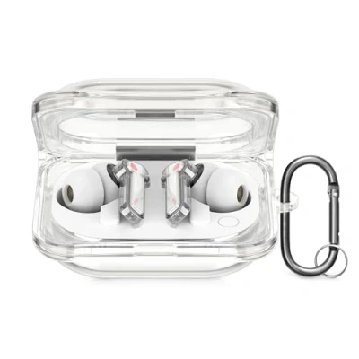 Abbildung von kwmobile Hülle kompatibel mit CMF by Nothing Ear (a) TPU Silikon Schutzhülle Case Cover Kopfhörer Transparent
