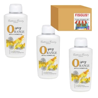 Abbildung von LIMITED EDITION Ein Angebot, zusammengestellt von FISGUS® by krass shoppen de Bettina Barty Spicy Orange Serie Bath &amp; Shower Gel 3 x 500ml = 1.5 Liter Vorratspack