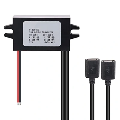 Abbildung von DC Konverter Modul Spannung 12V bis 5V 3A 15W USB Buck Regler Step Down Auto Stromrichter mit doppelter Schnittstelle Ausgangsleistungsadapter zu Leistungsmodul