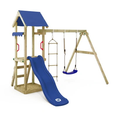 Abbildung von Spielturm mit Schaukel TinyCabin Kinderspielturm