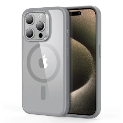 Abbildung von ESR für iPhone 15 Pro Hülle, Kompatibel mit MagSafe, Militärnorm Schutz, vergilbungsbeständig, Kratzfeste Rückseite, magnetisches HandyHülle Case Pro, Classic Series, Klares Grau