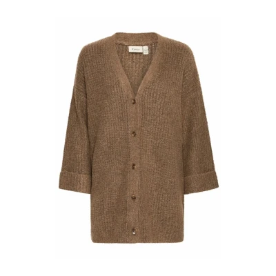 Abbildung von Fransa Beverly CAR Strickjacke, Damen, Größe: Large, Rain drum melange