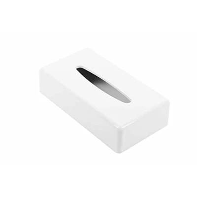 Abbildung von Hypafol Kosmetikbox Spender, (Edelstahl Spender oder aus Kunststoff in Chrom od. Weiß), Set mit 4.000 Kosmetiktücher