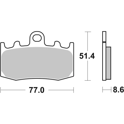 Abbildung von BREMBO 07BB26SR Bremsbelagsatz vorne