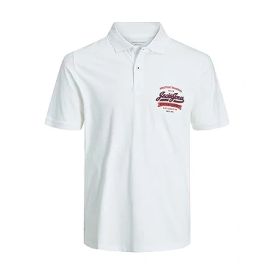 Abbildung von JACK &amp; JONES Herren Jjelogo Polo Ss 2 Col Ss24 Sn Langarmhemd, Cloud Dancer, M