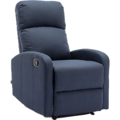 Abbildung von Astan Hogar AH AR30610DN Premium Plus Relaxsessel mit manueller Neigung, Stoffbezug, Kunststoff Baumwolle, Denimblau, 65D x 65W 102H cm