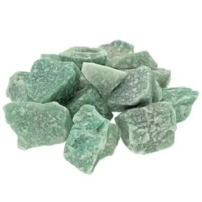 Abbildung von Grüner Aventurin Wassersteine 100% naturbelassene Rohsteine 300g Lebensquelle Plus