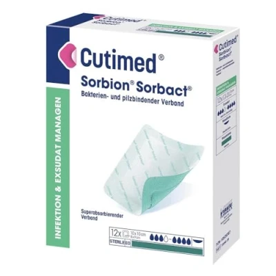 Abbildung von Cutimed Sorbion Sorbact Wundauflage 10x10 cm
