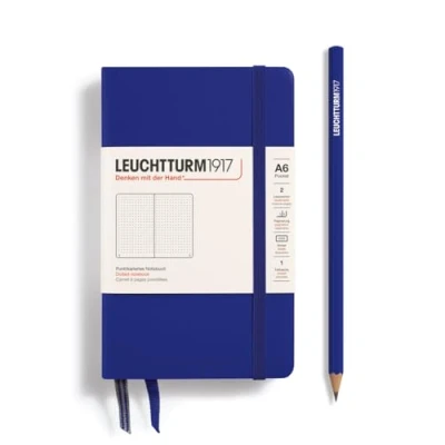 Abbildung von LEUCHTTURM1917 372358 Notizbuch Pocket A6, Hardcover Schreibbuch, 187 nummerierte Seiten, Ink, dotted