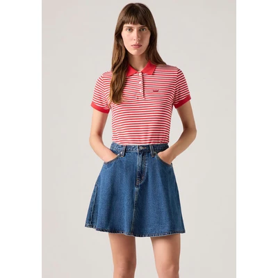 Abbildung von Levi&#039;s Poloshirt, Damen, Größe: XS, Marigold stripe mars red