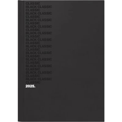 Abbildung von BRUNNEN Buchkalender Modell 795 (2025) „Black Classic“, 1 Seite = Tag, A5, 352 Seiten, Balacron Einband, schwarz
