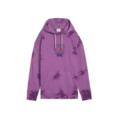 Abbildung von Puma Floral MIT Grafik Kapuzenpullover, Damen, Größe: XS, Wild berry