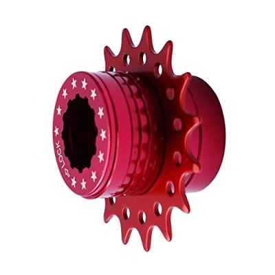 Abbildung von Cervus Bike Single Speed Fixie Kassette Conversion Kit kompatibel Shimano 16T Farben, rot