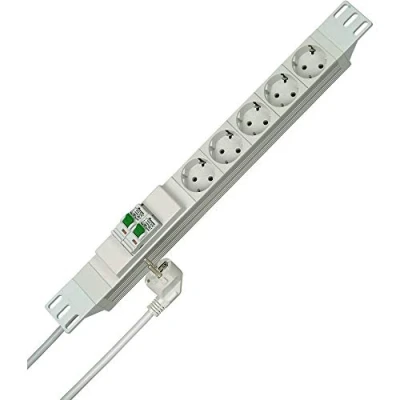 Abbildung von Kopp 931504015 PROFIversal 5 fach mit Schutzk. Std. 45 Grad gedr. Töpfen, 2 m Winkelstecker, 250 VAC, 16 Amp