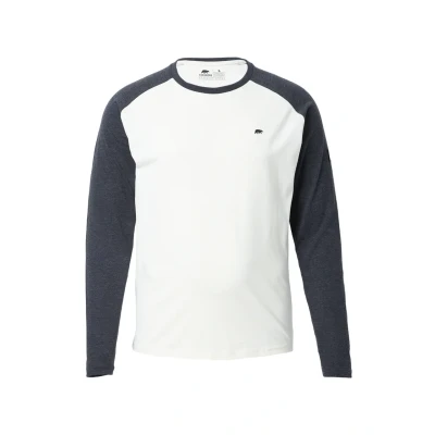 Abbildung von Forsberg MIT Gummipatch Langarmshirt, Herren, Größe: XXL, Weiss anthrazitgrau
