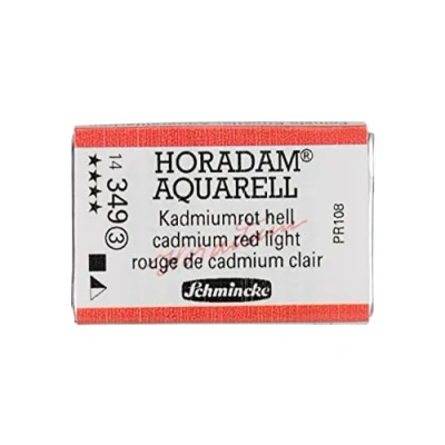 Abbildung von Schmincke HORADAM® AQUARELL feinste Künstler Aquarellfarben, 349 Kadmiumrot hell, 14 043, 1/1 Näpfchen