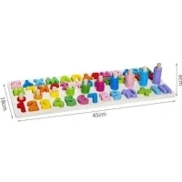 Abbildung von Souvenirladen Alphabet und Zahlenpuzzle aus Holz