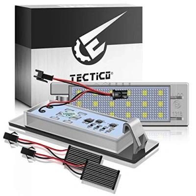 Abbildung von TECTICO LED Kennzeichenbeleuchtung Canbus SMD 6000k Ultra Weiß für Astra H J K Corsa C D E Insignia Meriva Zafira Vectra, 2 Stücke