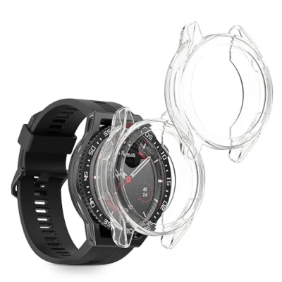 Abbildung von kwmobile 2X Sport Schutzhülle kompatibel mit Huawei GT3 SE Hülle Silikon Cover klar Case ohne Tracker Transparent