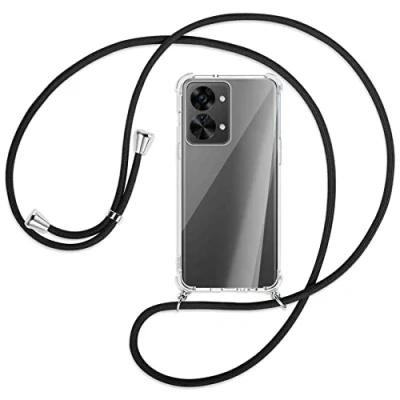 Abbildung von mtb more energy® Handykette kompatibel mit OnePlus Nord 2T (6.43&#039;&#039;) schwarz Smartphone Hülle zum Umhängen Anti Shock Full TPU Case
