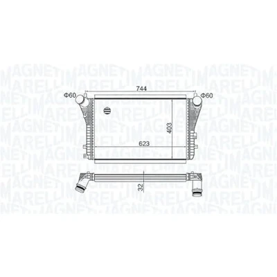 Abbildung von MAGNETI MARELLI 351319204050 Ladeluftkühler VOLKSWAGEN: Touran I, Golf 6, 6 Variant, AUDI: A3 Schrägheck, Sportback, TT Coupe