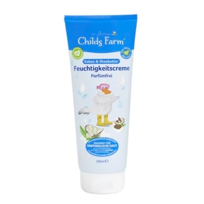 Abbildung von Childs Farm Kinder Feuchtigkeitscreme 200 ml, parfümfrei, beruhigt und spendet Feuchtigkeit Geeignet für trockene, empfindliche auch zu Neurodermitis neigende Haut