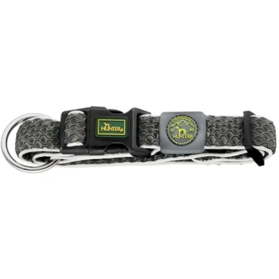 Abbildung von HUNTER Hilo Vario Plus Halsung, Halsband für Hunde, Mit Zugentlastung, Leicht, Mesh Material, Anthrazit, L XL