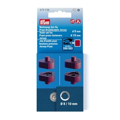 Abbildung von Prym Kunststoff Brombeerfarbig (8 10mm) Jersey Presseverschluss Anhänge Tools für Dünnere und Dehnbare Stoffe 1 Satz