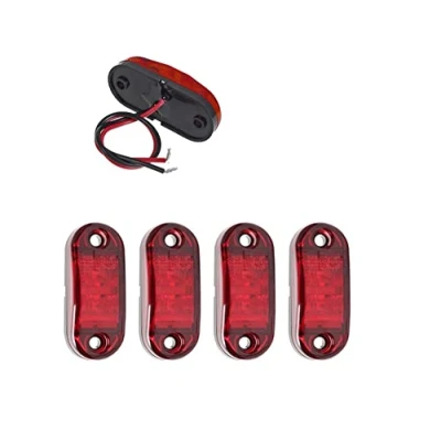 Abbildung von ShuoHui 4 x LED 12V to 24V Rot BEGRENZUNGSLEUCHTE POSITIONSLEUCHTE SEITENMARKIERUNGSLEUCHTE LKW E Prüf E9…