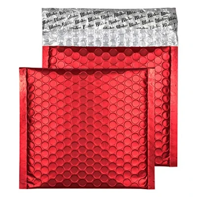 Abbildung von Blake Purely Packaging MTPBR165 Metallische Luftpolsterversandtasche Haftklebung Matt Leuchrot 165 x mm 100 Stück