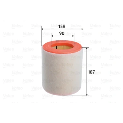 Abbildung von VALEO 585763 Luftfilter 187 158 Filtereinsatz AUDI: A6 C7 Avant, Limousine, A7 Sportback