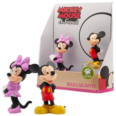 Abbildung von Bullyland 15083 Spielfiguren Set Walt Disney Mickey &amp; Minnie Mouse, ca. 14,5 cm, detailgetreu, ideal als kleines Geschenk für Kinder ab 3 Jahren