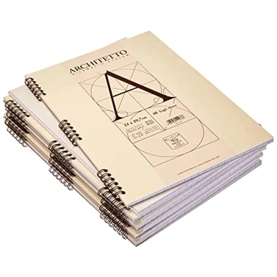 Abbildung von Pigna 010544210 Architektenblöcke A4 Spirale Fg. 40 10 mm 100 g/m² (10 Stück)