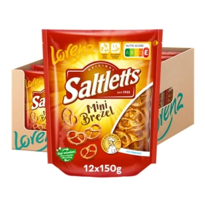 Abbildung von Lorenz Snack World Saltletts Mini Brezel, 12er Pack (12 x 150 g)