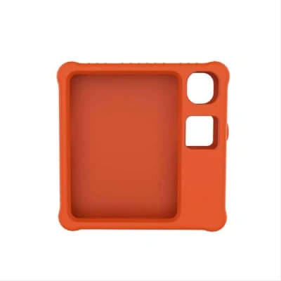 Abbildung von GIOPUEY Hülle Kompatibel mit Rabbit R1, Silikon Stoßfeste Schutzhülle, Ultradünn Case Cover, Kein Geruch, Orange